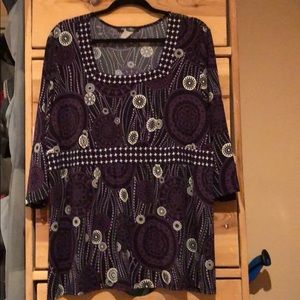 Three quarter sleeve top 3x